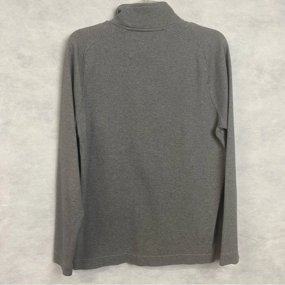 Banana Republic Sweater Mens Medium Gray Sweatshirt 1/4 Zip Pullover Cotton